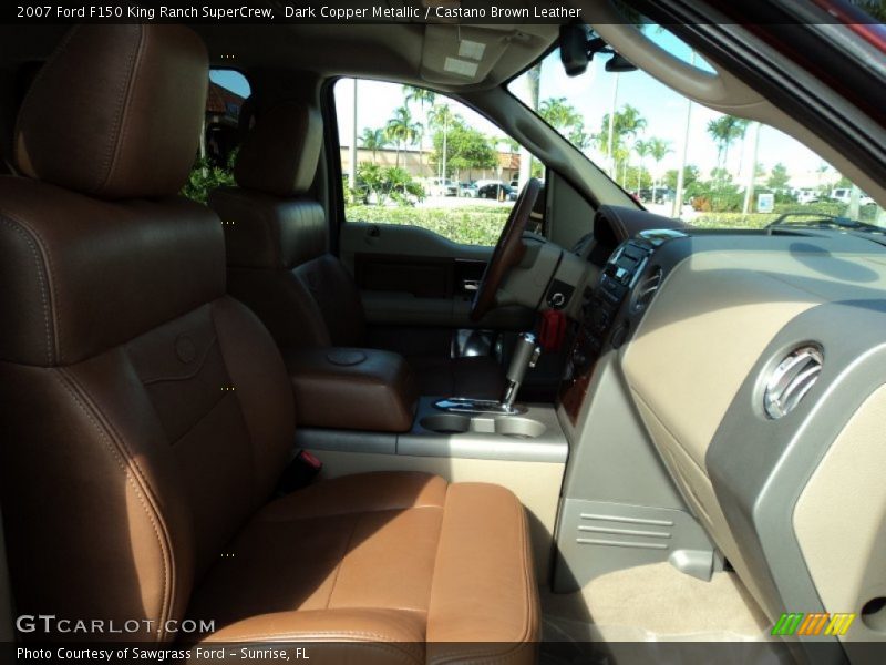 Dark Copper Metallic / Castano Brown Leather 2007 Ford F150 King Ranch SuperCrew