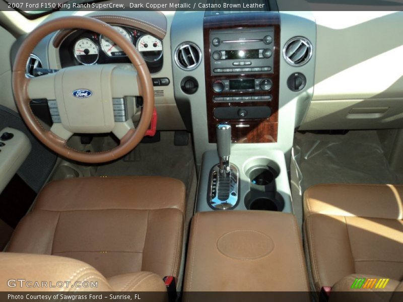 Dark Copper Metallic / Castano Brown Leather 2007 Ford F150 King Ranch SuperCrew