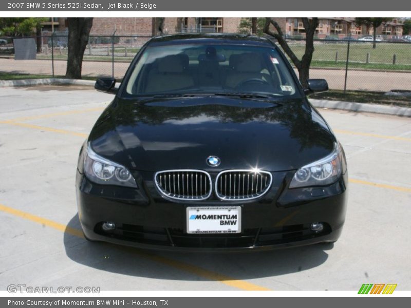 Jet Black / Beige 2007 BMW 5 Series 525i Sedan