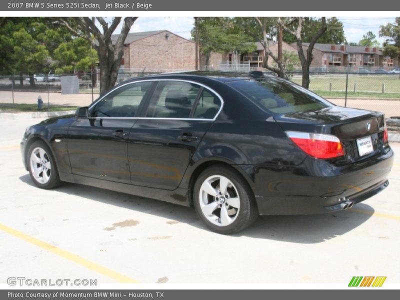 Jet Black / Beige 2007 BMW 5 Series 525i Sedan
