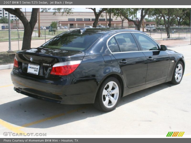 Jet Black / Beige 2007 BMW 5 Series 525i Sedan