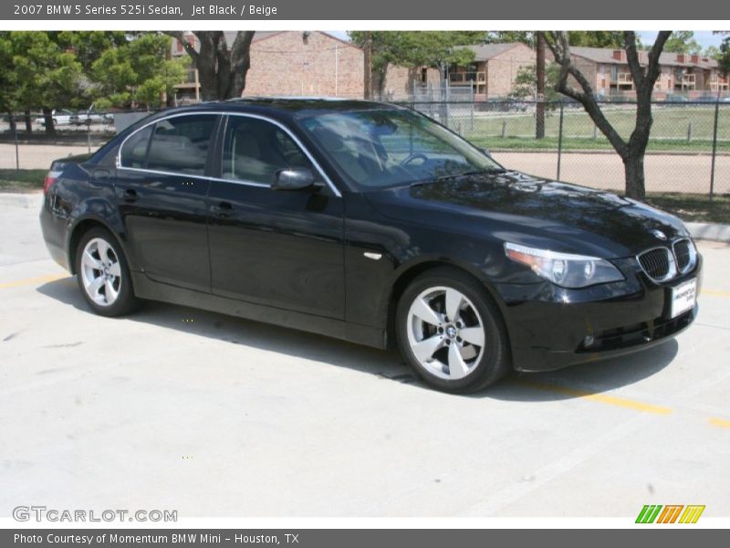 Jet Black / Beige 2007 BMW 5 Series 525i Sedan