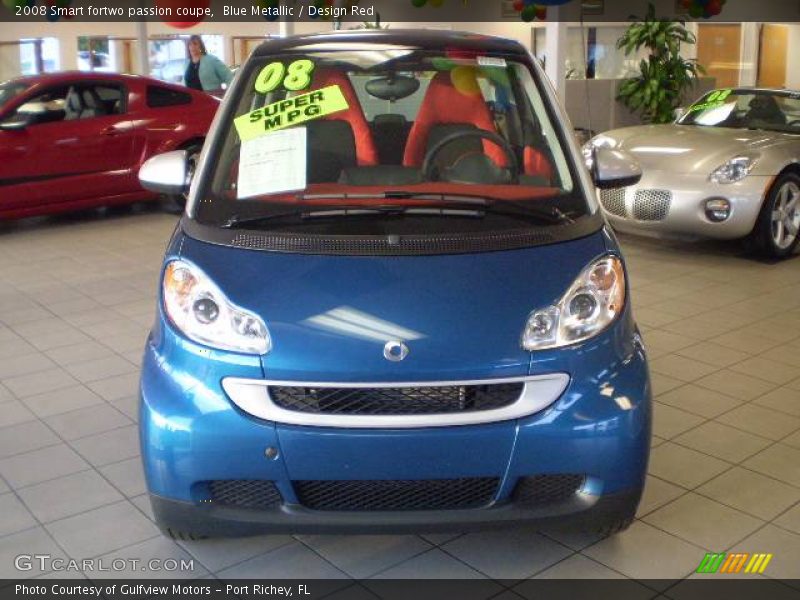 Blue Metallic / Design Red 2008 Smart fortwo passion coupe