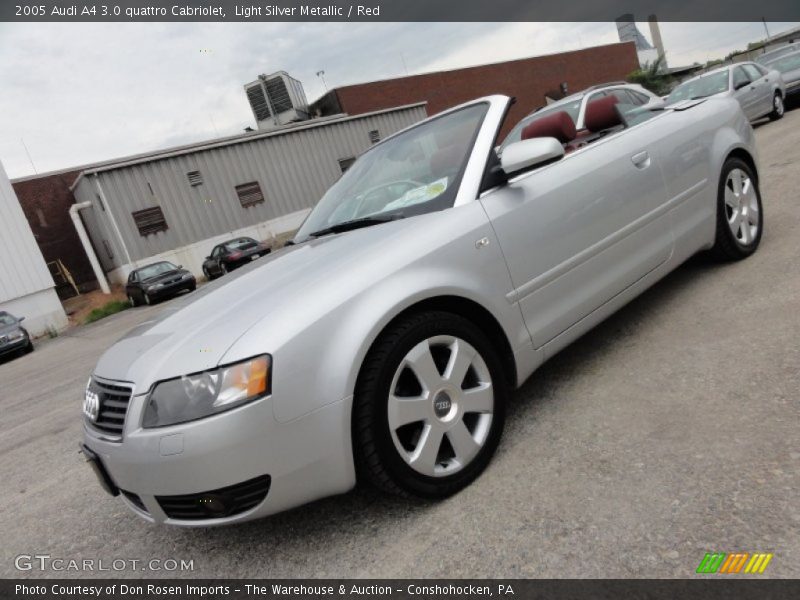 Light Silver Metallic / Red 2005 Audi A4 3.0 quattro Cabriolet