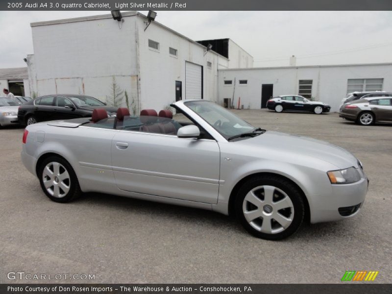 Light Silver Metallic / Red 2005 Audi A4 3.0 quattro Cabriolet