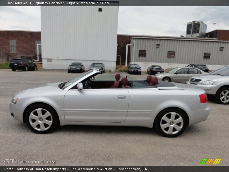 Light Silver Metallic / Red 2005 Audi A4 3.0 quattro Cabriolet