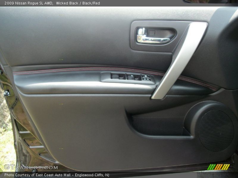 Wicked Black / Black/Red 2009 Nissan Rogue SL AWD