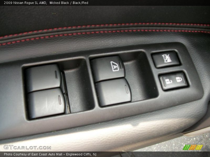 Wicked Black / Black/Red 2009 Nissan Rogue SL AWD