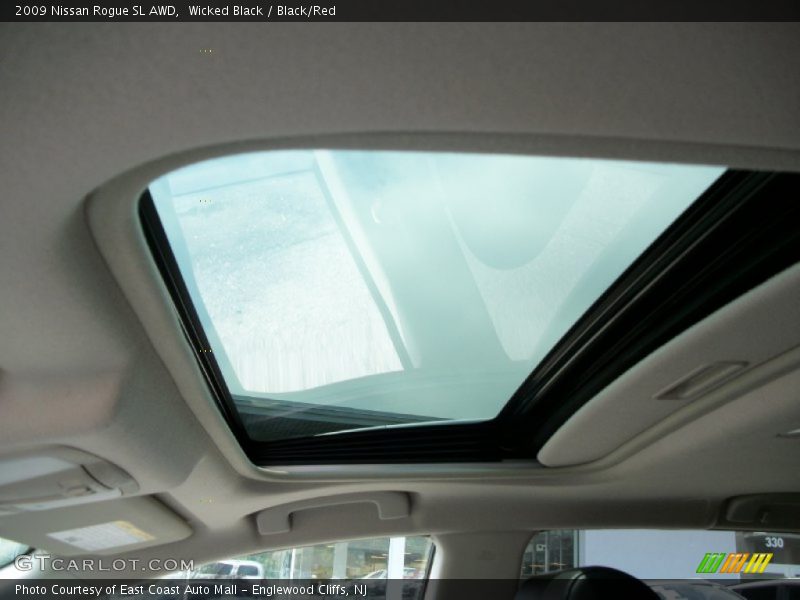 Wicked Black / Black/Red 2009 Nissan Rogue SL AWD