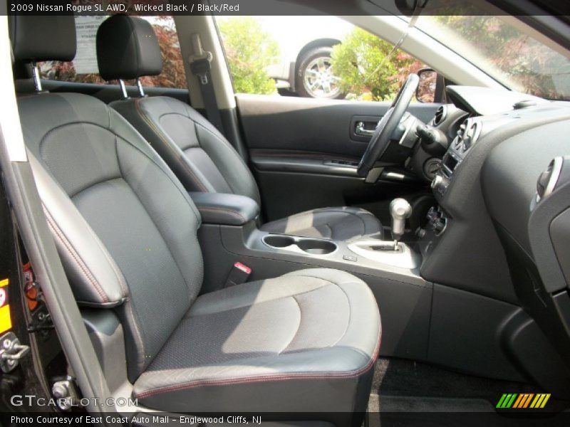 Wicked Black / Black/Red 2009 Nissan Rogue SL AWD