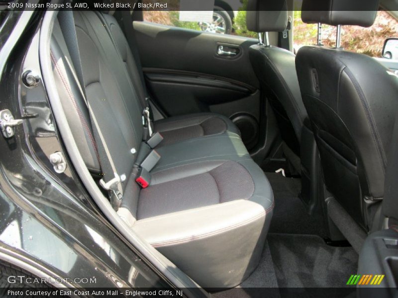 Wicked Black / Black/Red 2009 Nissan Rogue SL AWD