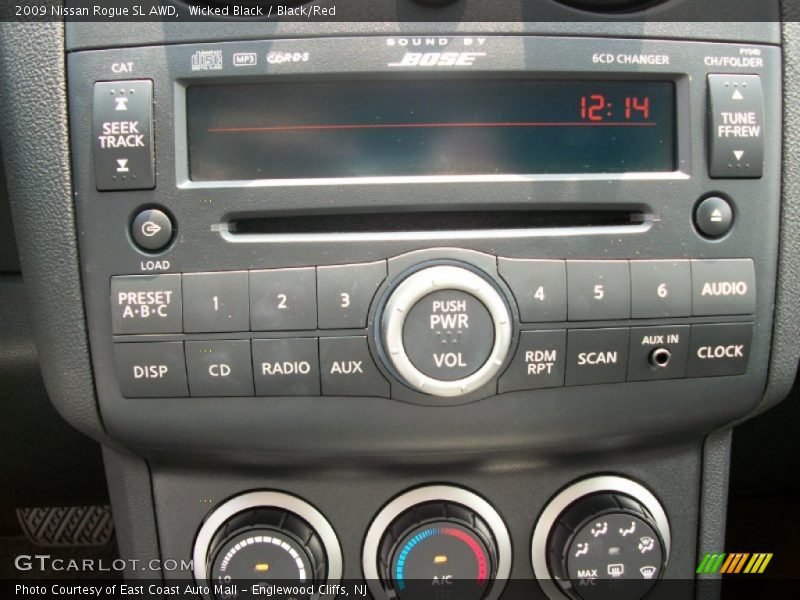 Wicked Black / Black/Red 2009 Nissan Rogue SL AWD