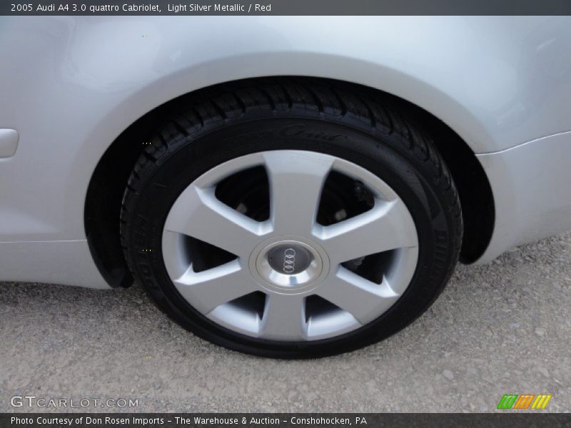Light Silver Metallic / Red 2005 Audi A4 3.0 quattro Cabriolet