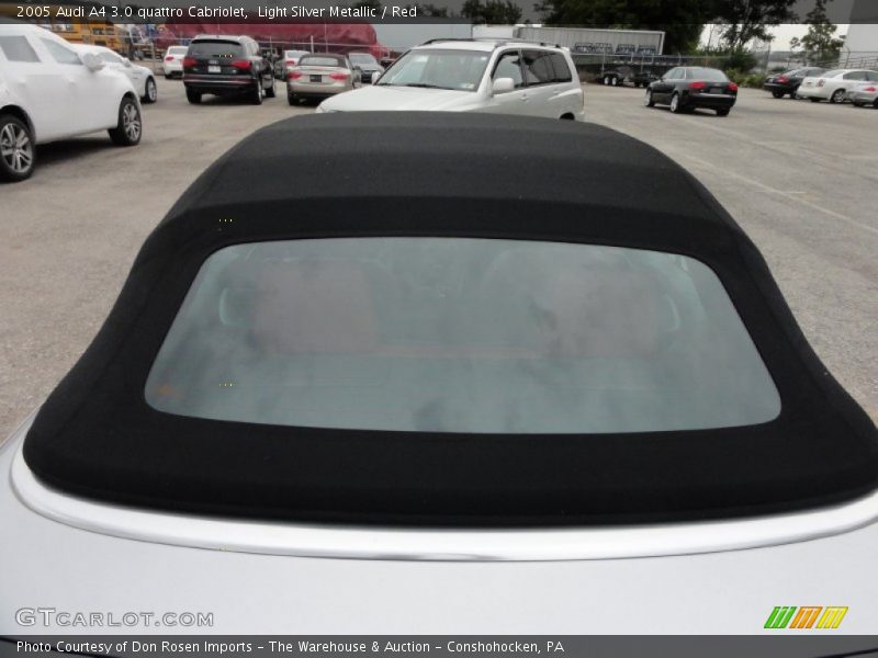 Light Silver Metallic / Red 2005 Audi A4 3.0 quattro Cabriolet