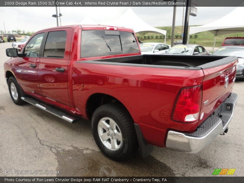  2009 Ram 1500 SLT Crew Cab 4x4 Inferno Red Crystal Pearl