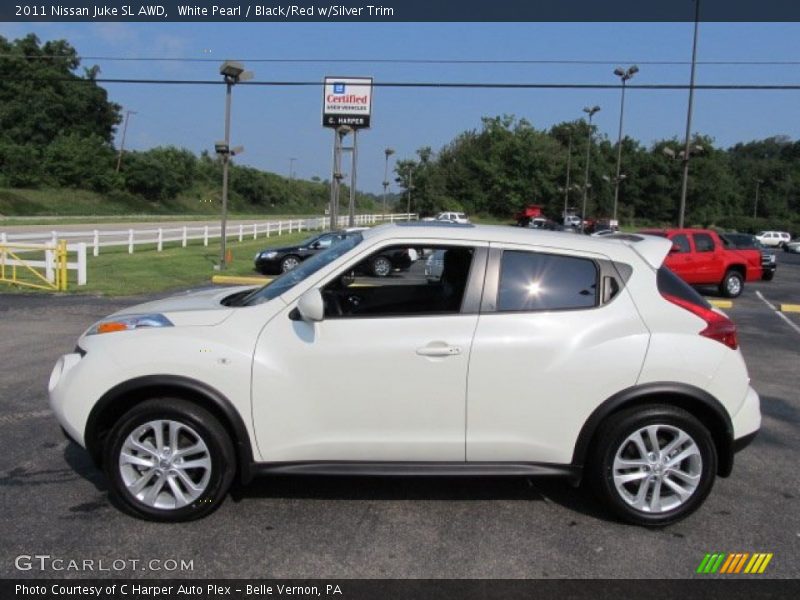 White Pearl / Black/Red w/Silver Trim 2011 Nissan Juke SL AWD