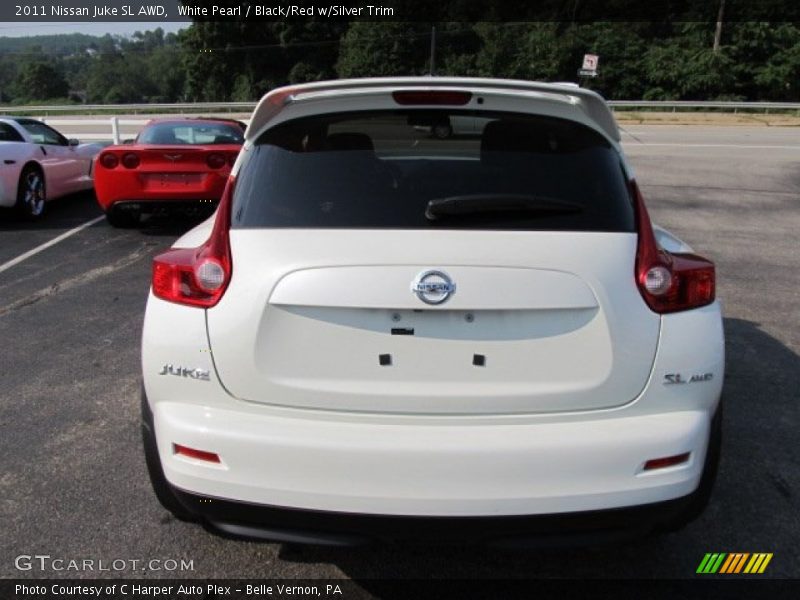 White Pearl / Black/Red w/Silver Trim 2011 Nissan Juke SL AWD