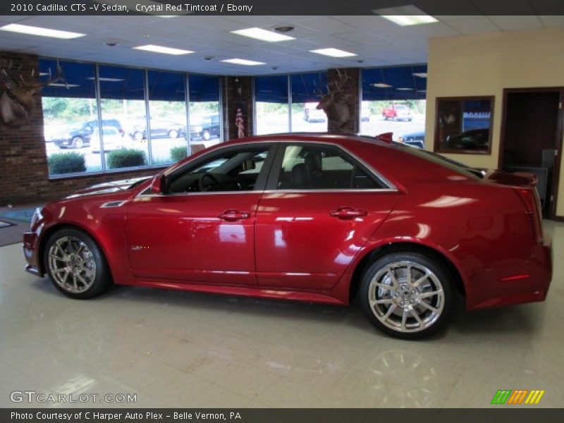 Crystal Red Tintcoat / Ebony 2010 Cadillac CTS -V Sedan