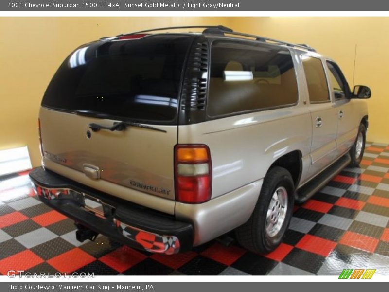 Sunset Gold Metallic / Light Gray/Neutral 2001 Chevrolet Suburban 1500 LT 4x4
