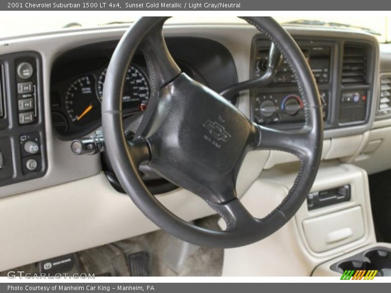 Sunset Gold Metallic / Light Gray/Neutral 2001 Chevrolet Suburban 1500 LT 4x4