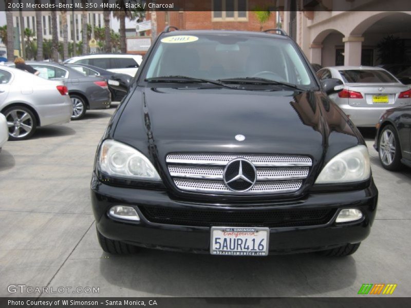 Black / Charcoal 2003 Mercedes-Benz ML 350 4Matic