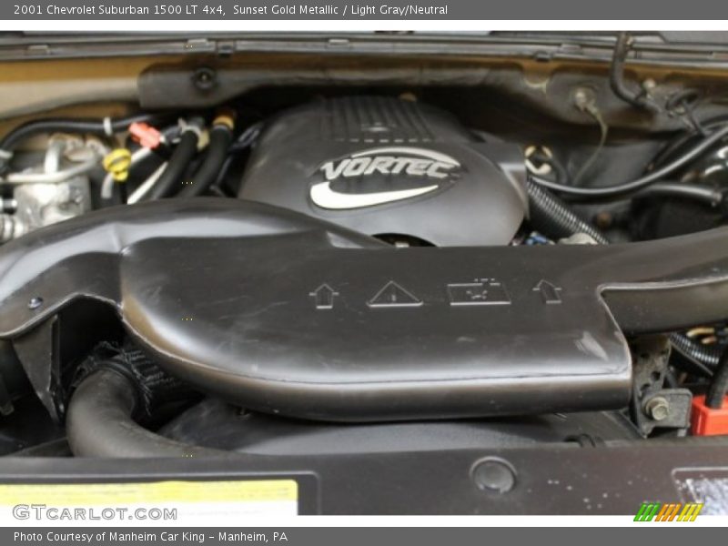 Sunset Gold Metallic / Light Gray/Neutral 2001 Chevrolet Suburban 1500 LT 4x4
