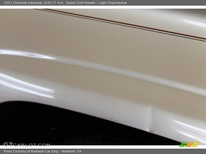 Sunset Gold Metallic / Light Gray/Neutral 2001 Chevrolet Suburban 1500 LT 4x4