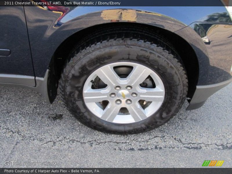 Dark Blue Metallic / Ebony/Ebony 2011 Chevrolet Traverse LT AWD