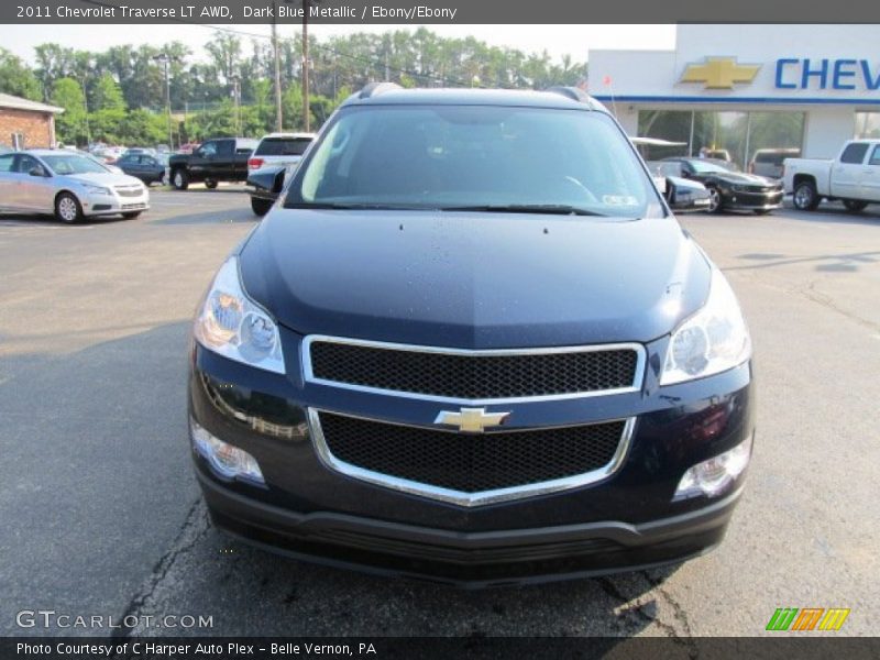 Dark Blue Metallic / Ebony/Ebony 2011 Chevrolet Traverse LT AWD
