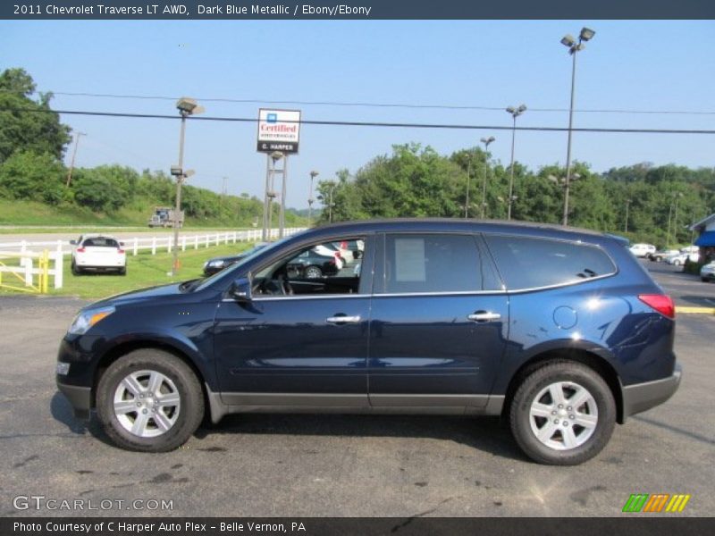 Dark Blue Metallic / Ebony/Ebony 2011 Chevrolet Traverse LT AWD