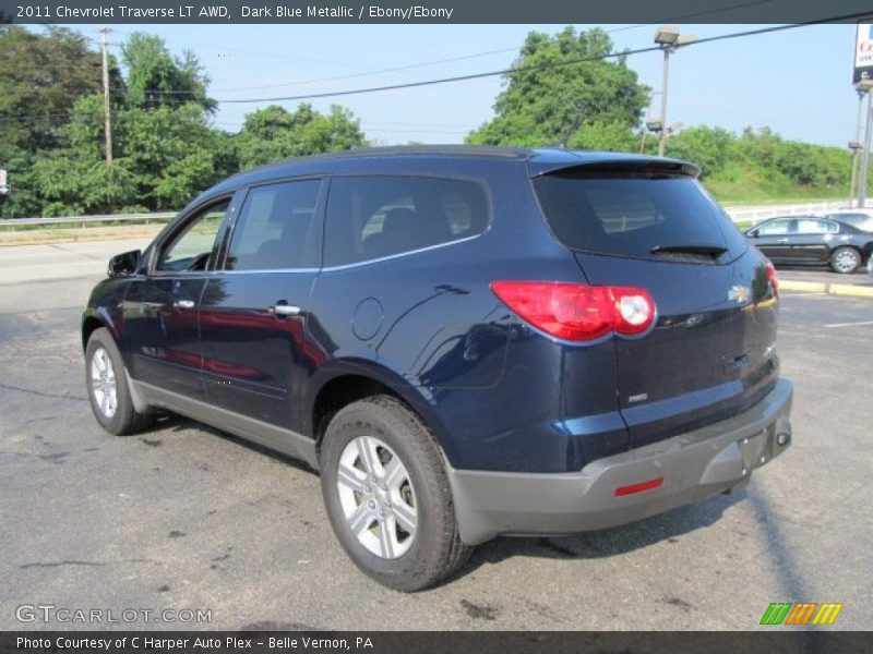Dark Blue Metallic / Ebony/Ebony 2011 Chevrolet Traverse LT AWD