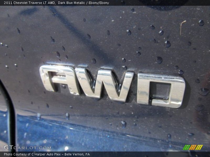 Dark Blue Metallic / Ebony/Ebony 2011 Chevrolet Traverse LT AWD