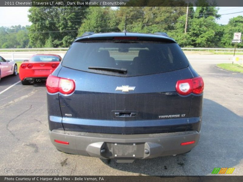 Dark Blue Metallic / Ebony/Ebony 2011 Chevrolet Traverse LT AWD