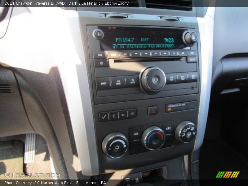Dark Blue Metallic / Ebony/Ebony 2011 Chevrolet Traverse LT AWD