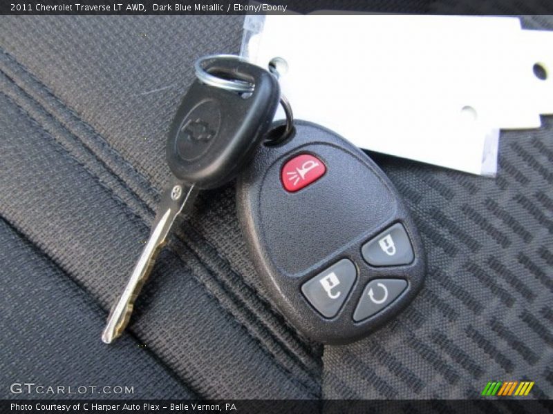 Dark Blue Metallic / Ebony/Ebony 2011 Chevrolet Traverse LT AWD