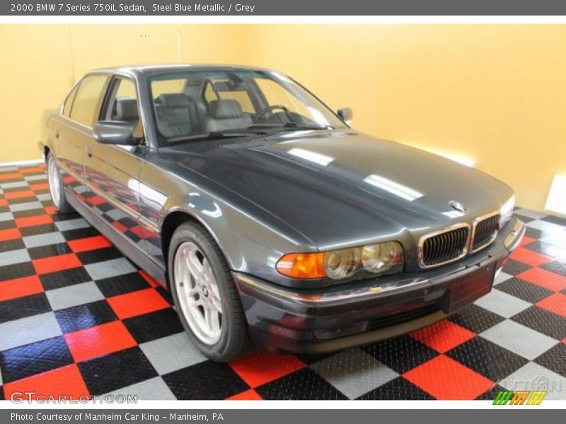 Steel Blue Metallic / Grey 2000 BMW 7 Series 750iL Sedan