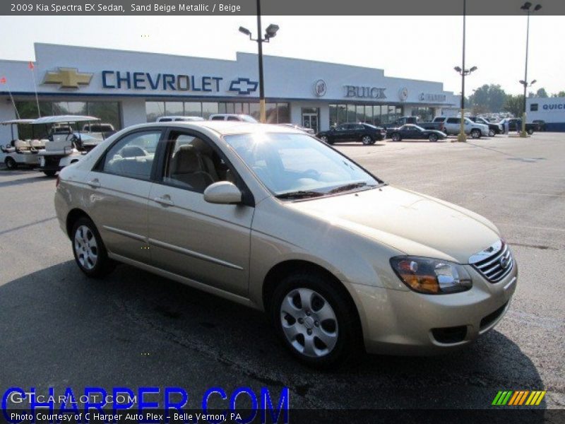 Sand Beige Metallic / Beige 2009 Kia Spectra EX Sedan