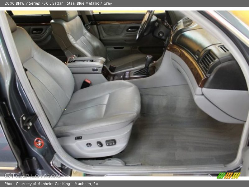 Steel Blue Metallic / Grey 2000 BMW 7 Series 750iL Sedan