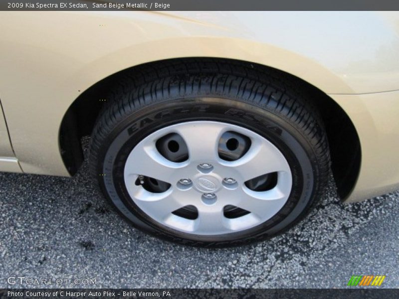 Sand Beige Metallic / Beige 2009 Kia Spectra EX Sedan