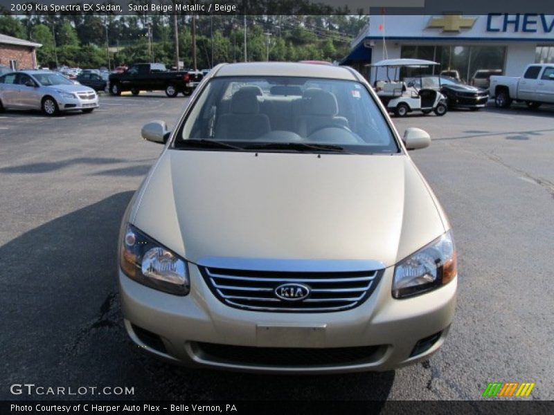 Sand Beige Metallic / Beige 2009 Kia Spectra EX Sedan