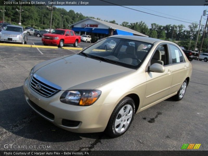 Sand Beige Metallic / Beige 2009 Kia Spectra EX Sedan