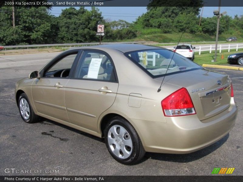 Sand Beige Metallic / Beige 2009 Kia Spectra EX Sedan