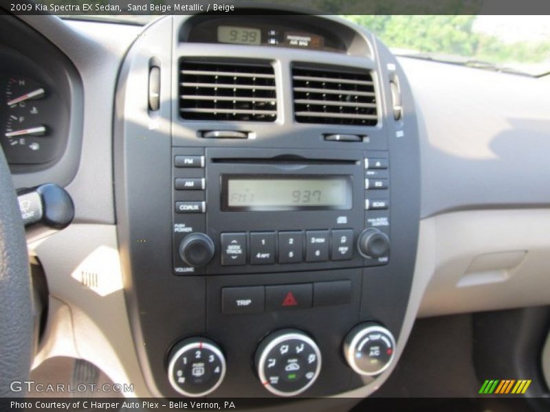 Sand Beige Metallic / Beige 2009 Kia Spectra EX Sedan