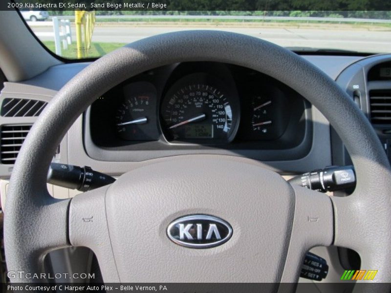 Sand Beige Metallic / Beige 2009 Kia Spectra EX Sedan