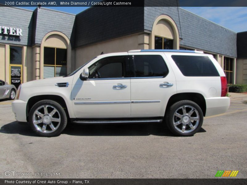 White Diamond / Cocoa/Light Cashmere 2008 Cadillac Escalade AWD