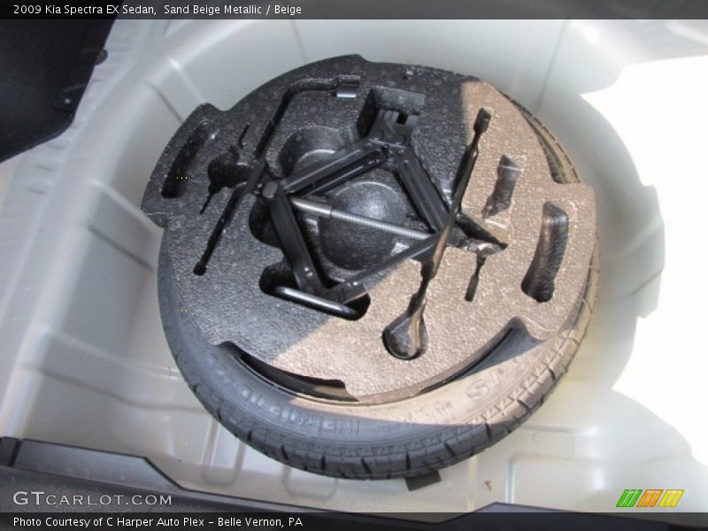 Sand Beige Metallic / Beige 2009 Kia Spectra EX Sedan
