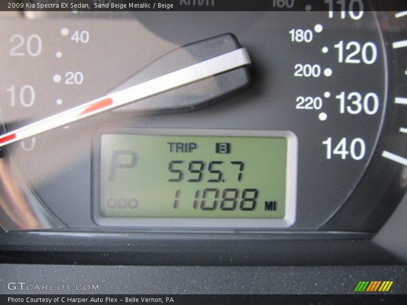 Sand Beige Metallic / Beige 2009 Kia Spectra EX Sedan
