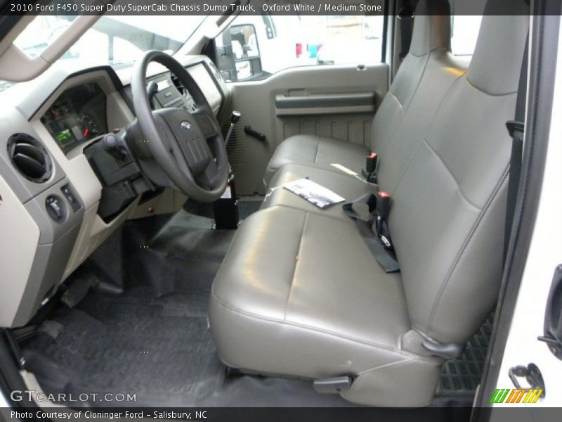  2010 F450 Super Duty SuperCab Chassis Dump Truck Medium Stone Interior