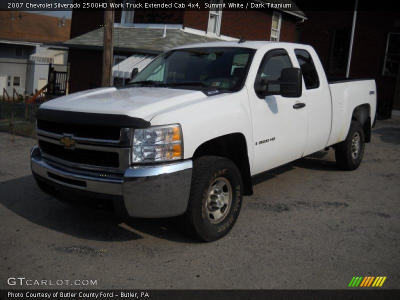 Summit White / Dark Titanium 2007 Chevrolet Silverado 2500HD Work Truck Extended Cab 4x4