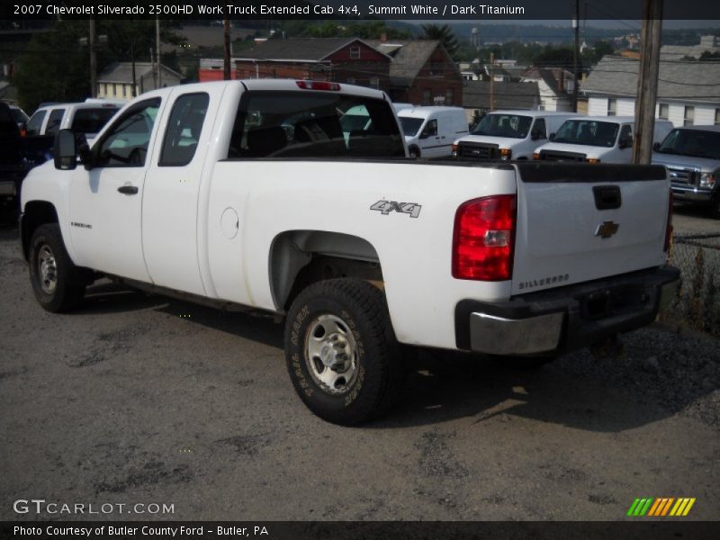 Summit White / Dark Titanium 2007 Chevrolet Silverado 2500HD Work Truck Extended Cab 4x4